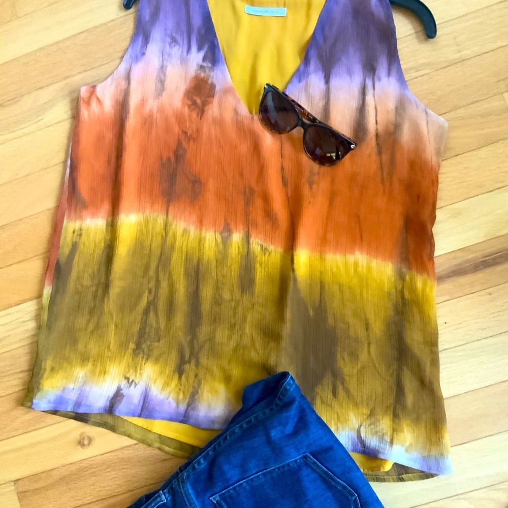 Italian Sleeveless Multicolor Top Size M/L